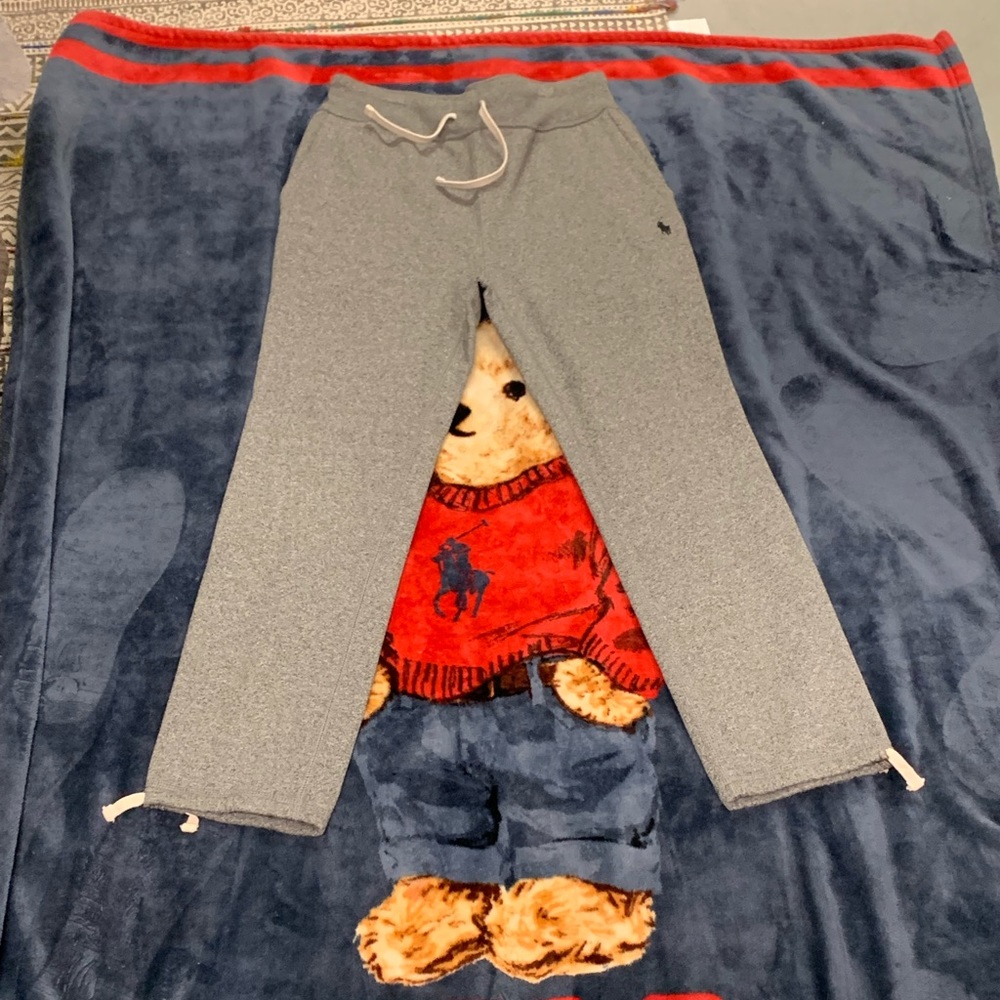Never worn grey polo sweat pants size small